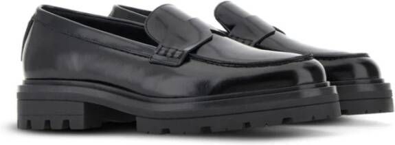Hogan Zwarte Mocassins voor Mannen Aw24 Black Heren