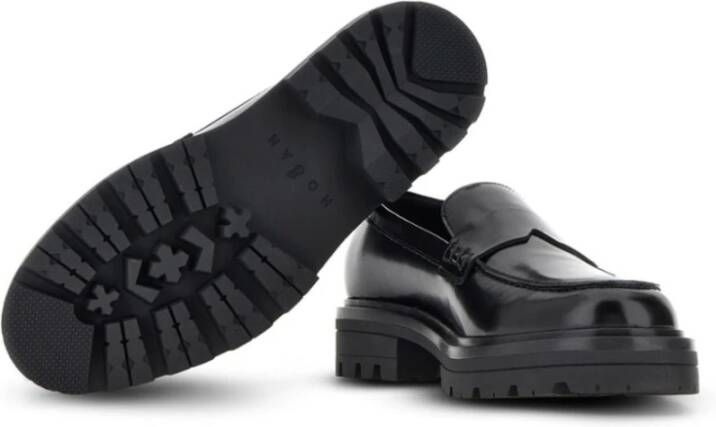 Hogan Zwarte Mocassins voor Mannen Aw24 Black Heren