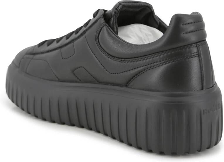 Hogan Zwarte platte schoenen Elegante stijl