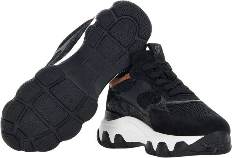 Hogan Zwarte platte schoenen Hyperactieve sneakers Black Dames