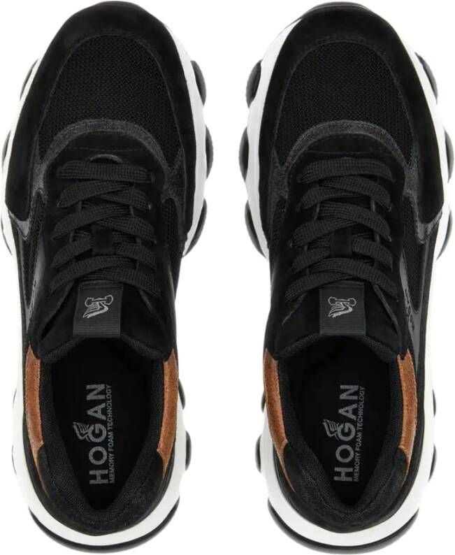 Hogan Zwarte platte schoenen Hyperactieve sneakers Black Dames