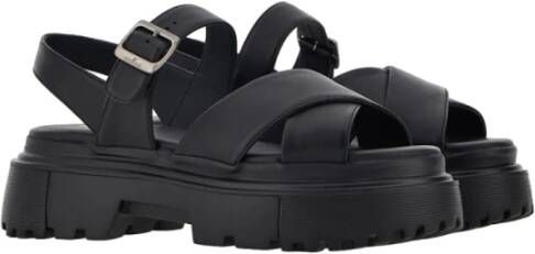 Hogan Zwarte Sandalen Black Dames