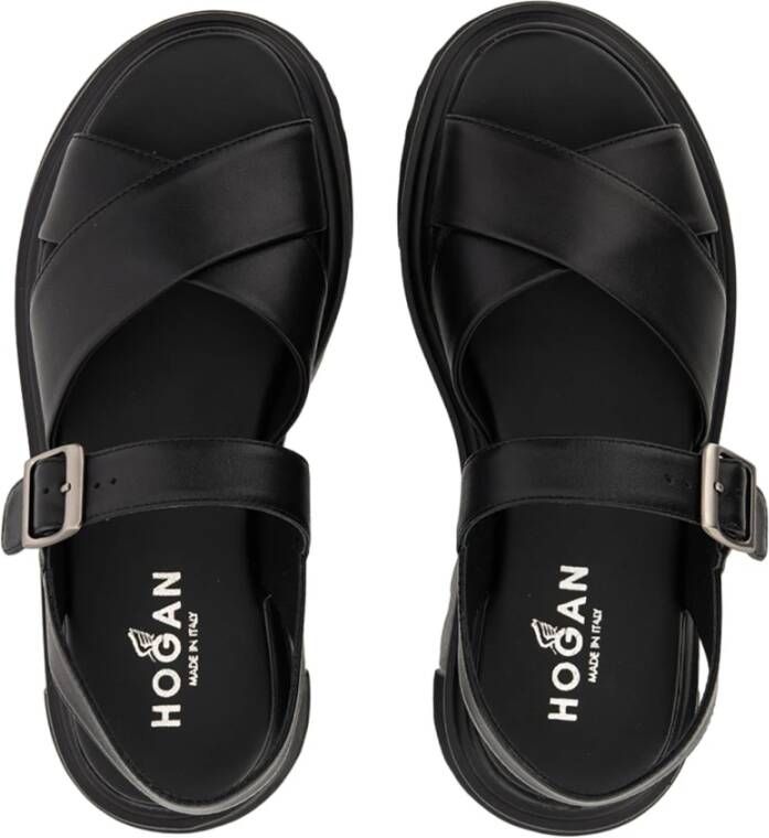 Hogan Zwarte Sandalen voor Stijlvolle Zomerse Look Black Dames