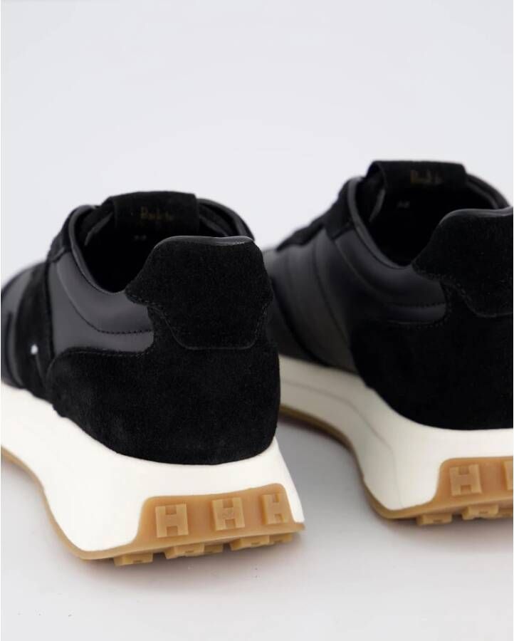 HOGAN Lage Sneakers Dames H641 Allacciato H Patch Maat: 38 Materiaal: Leer Kleur: Zwart - Foto 3