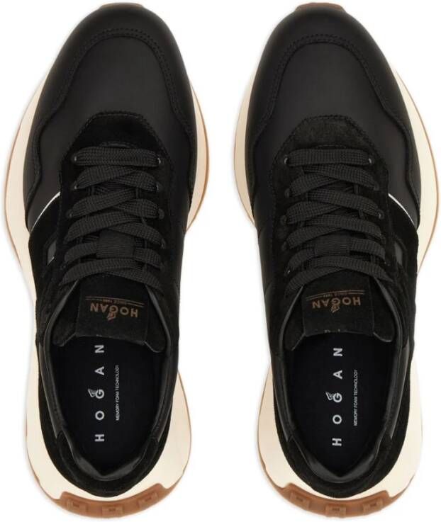 Hogan Zwarte Sneakers met Ronde Neus