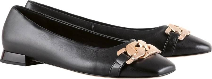 Högl Zwarte Veterschoenen Ballerina`s Zwart Dames