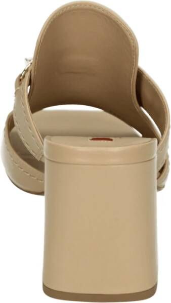 Högl Beige Leren Dames Sandalen