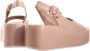 Högl Beige Platte Sandalen voor Vrouwen Pink Dames - Thumbnail 5