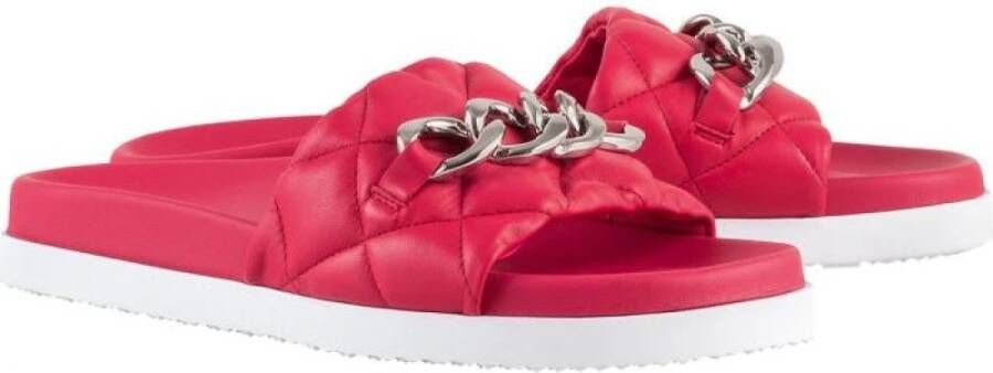 Högl Trendy Roze Leren Sandaal Roze Dames