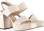 Högl Hoogwaardige Leren Hoge Hak Sandalen Wit Dames - Thumbnail 2