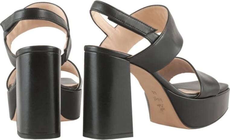 Högl Stijlvolle Zwarte Leren Sandalen Zwart Dames