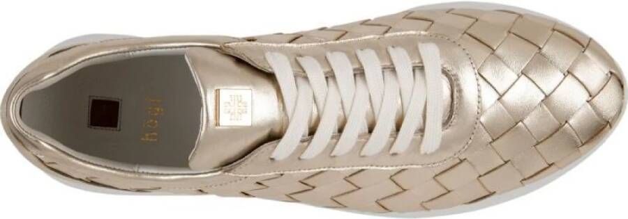 Högl Metallic Gouden Leren Sneakers