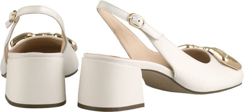 Högl Beige Leren Mary Pumps Beige Dames