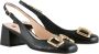 Högl Roze Leren Horsebit Block Heel Loafer Pumps Zwart Dames - Thumbnail 4
