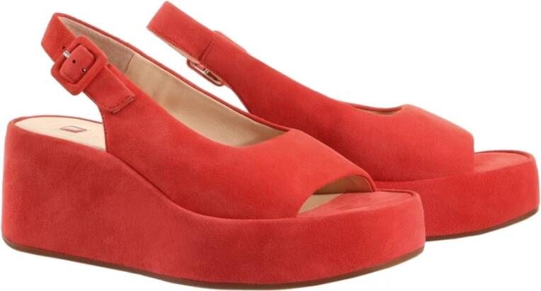 Högl Rode Platte Sandalen Loulou Koralle Red Dames
