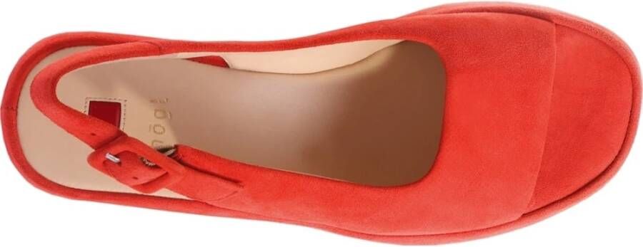Högl Rode Platte Sandalen Loulou Koralle Red Dames