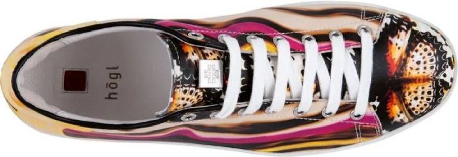 Högl Trendy Leren Roze Sneakers Meerkleurig Dames