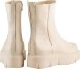 Högl Stijlvolle Beige Leren Enkellaarzen Beige Dames - Thumbnail 4