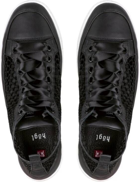 Högl Zwarte veterschoenen voor vrouwen Black Dames