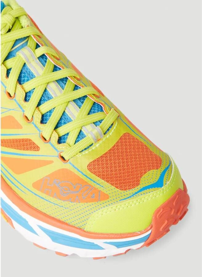 Hoka One Ademende Mesh-Strik Wandelschoenen Geel Heren