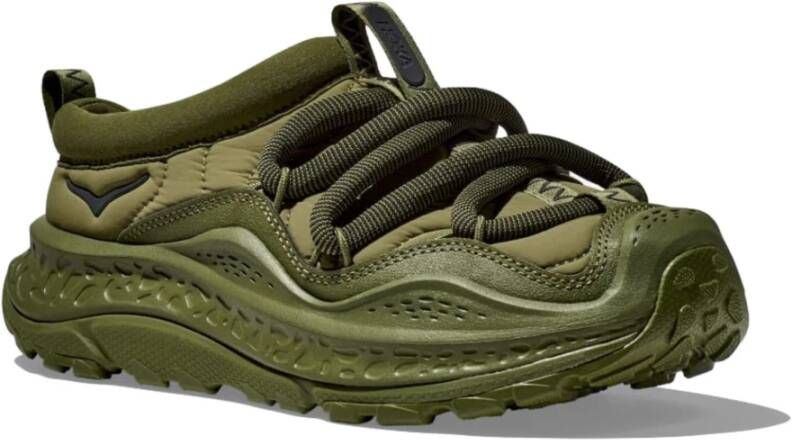 Hoka One Bosvloer Sneakers Futuristisch Ontwerp Green Heren
