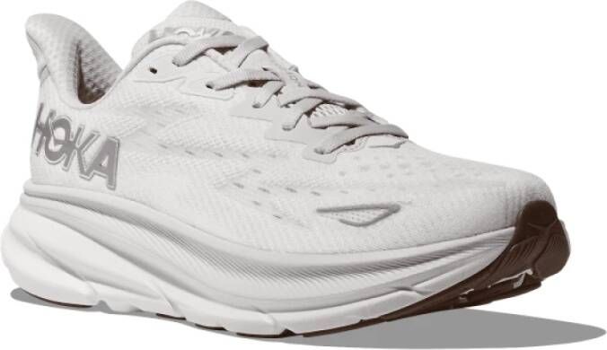 Hoka One Clifton 9 Hardloopschoenen Heren White Heren