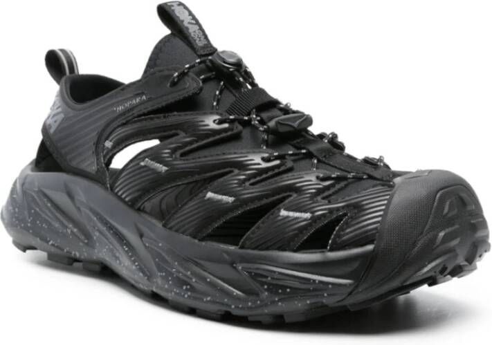 Hoka One Flat Sandals Black Dames