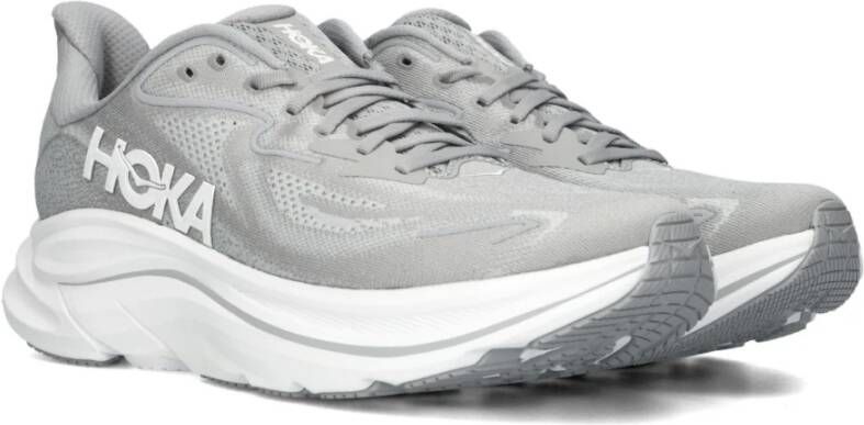 Hoka One Grijze Textiel Sneakers Clifton 10