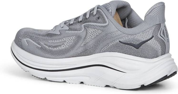 Hoka One Lichtgewicht Grijze Sneakers met Jacquard Bovenwerk