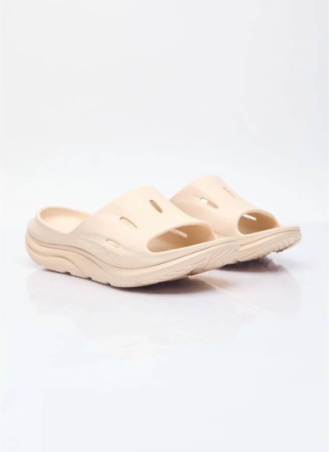 Hoka One Sliders Beige Unisex