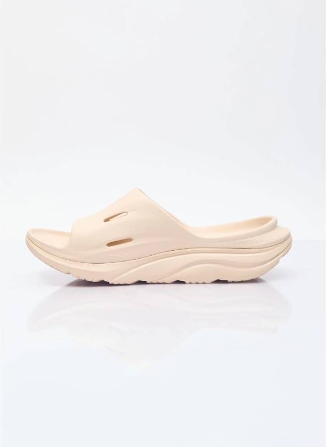 Hoka One Sliders Beige Unisex