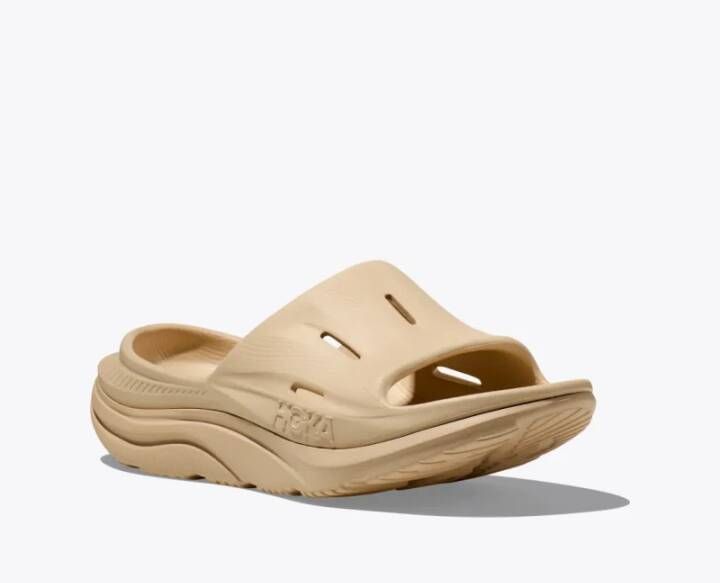 Hoka One Sliders Beige Heren