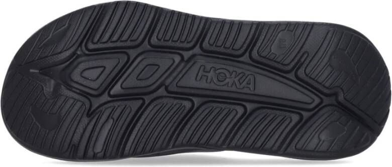 Hoka One Snel Drogende Recovery Sliders met Geventileerde Groeven Black Heren