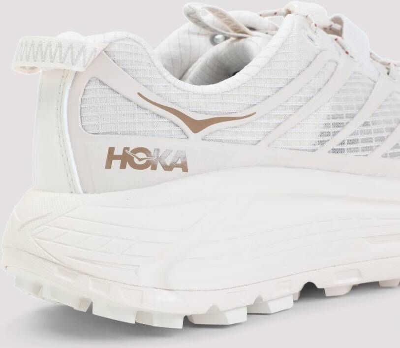 Hoka One Witte Grid Sneakers Lichtgewicht Stijlvol