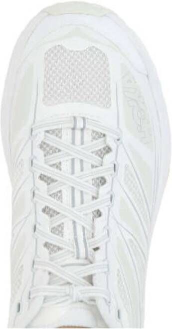 Hoka One Witte lage sneakers met grafische print en reflecterende details White Heren