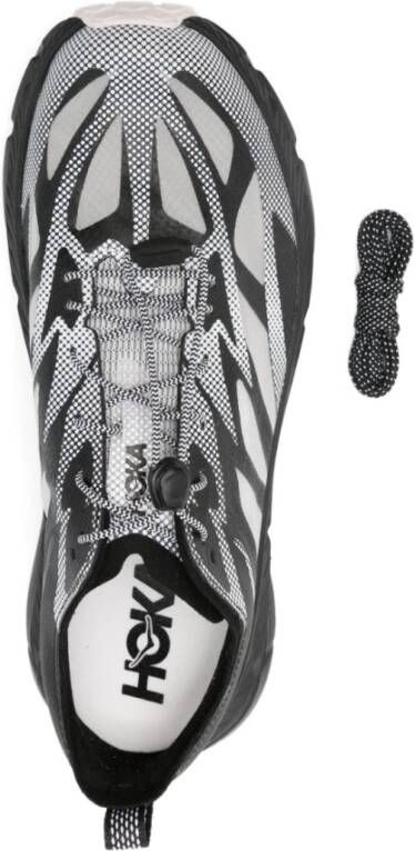Hoka One Witte Sneakers met Reflecterende Details
