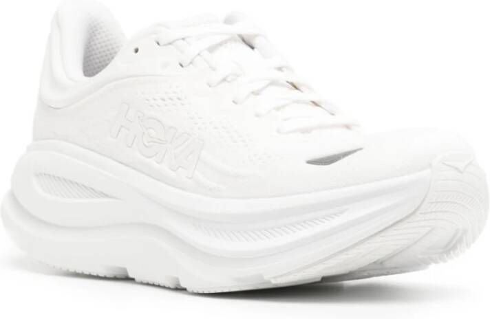 Hoka One Witte Veterschoenen Rubberen Zool