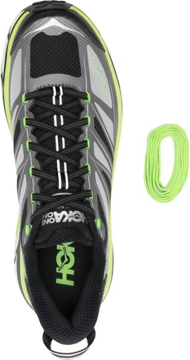 Hoka One Zwarte Chunky Sneaker met Vetersluiting