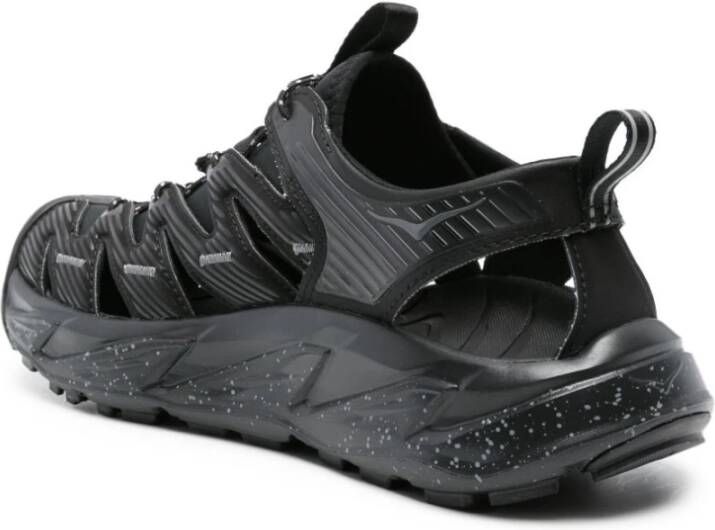 Hoka One Zwarte lichtgewicht sneakers met uitsnijddesign