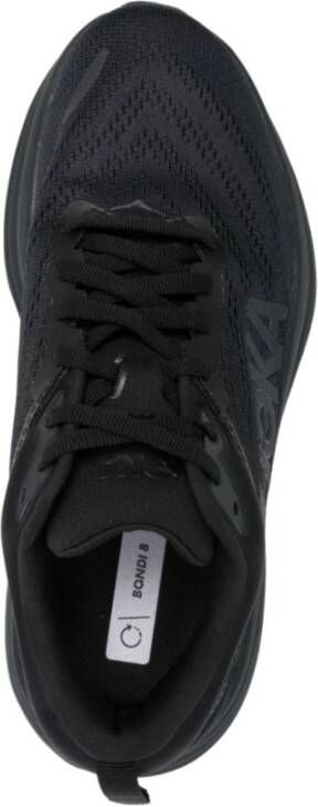 Hoka One Zwarte Logo-Geëmbosseerde Sneakers met Mesh-Detailing Black Dames