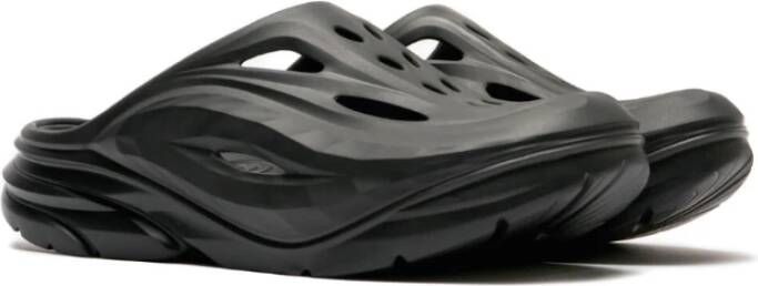 Hoka One Zwarte Recovery Mule voor Actieve Levensstijl Black Unisex