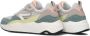 HUB Glide chunky suède sneakers beige groen - Thumbnail 8