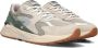 Hub Beige Lage Sneakers met Groene Accenten Multicolor Heren - Thumbnail 8