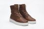 Bruin Tinten Chess 3.0 Hoge sneakers Leren Sneaker Dames Cognac - Thumbnail 14