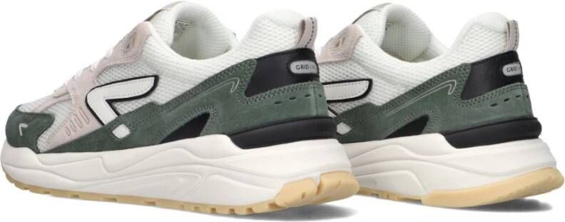 HUB Lage sneakers Grid-m stijl