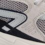 HUB Moderne Cement Sneaker met Zilveren en Marineblauwe Accenten - Thumbnail 6