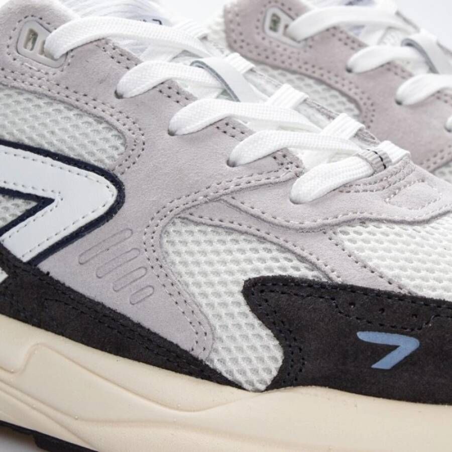 HUB Grid White Navy Sneakers