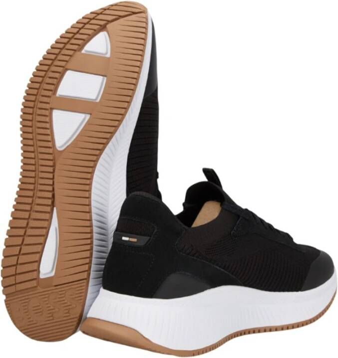 Hugo Ademende Gebreide Sneakers met Logoprint