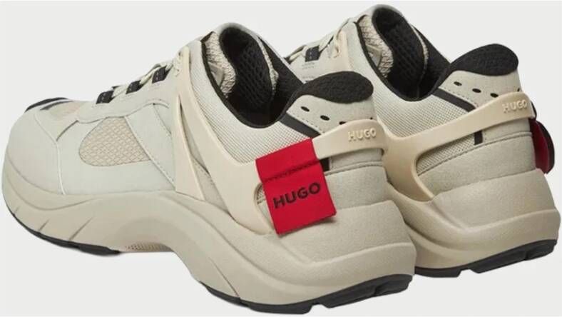Hugo Beige Heren Sneakers met Zijlabel