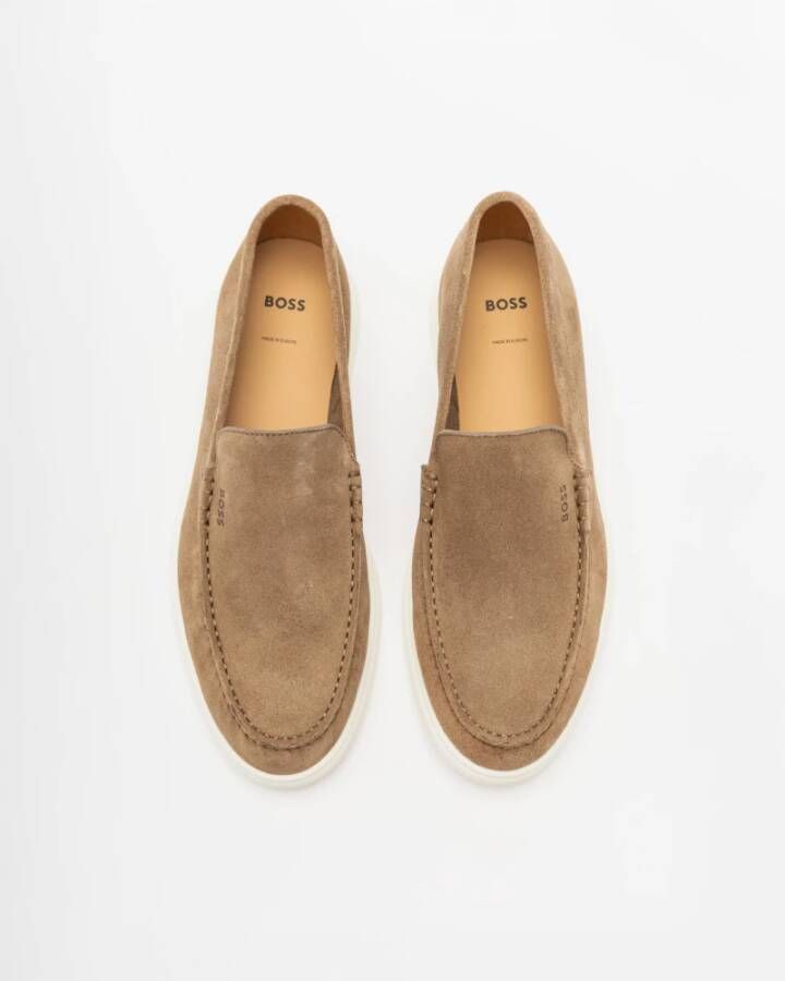 Hugo Beige Suède Loafers